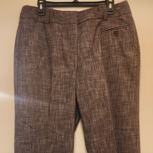 Larry Levine Women's Textured Brown Dress Pants